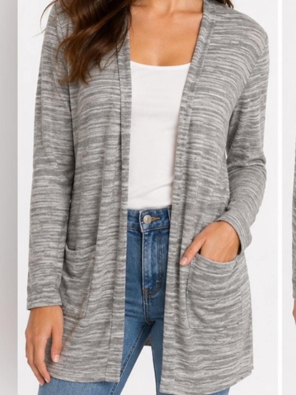 Soma Intimates‎ Hoody Cardigan Sweater Gray